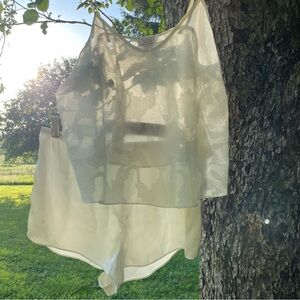 Elegant Cream Chemise Set/ wedding lingerie